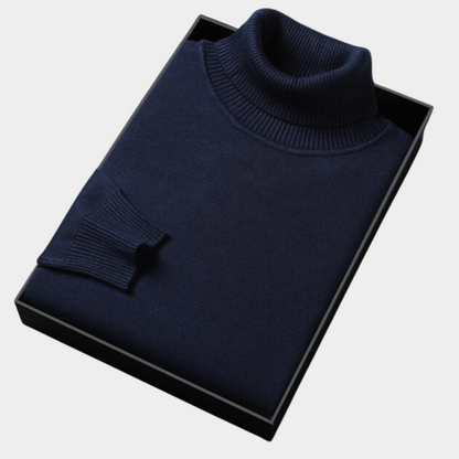 Men's Roll Neck Polo Sweater for Smart Casual & Evening Wear