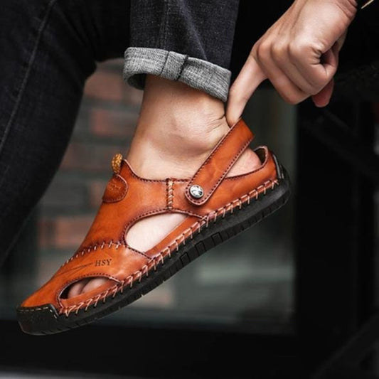 Men's Sandals | Leather Comfort & Secure Adjustable Fit