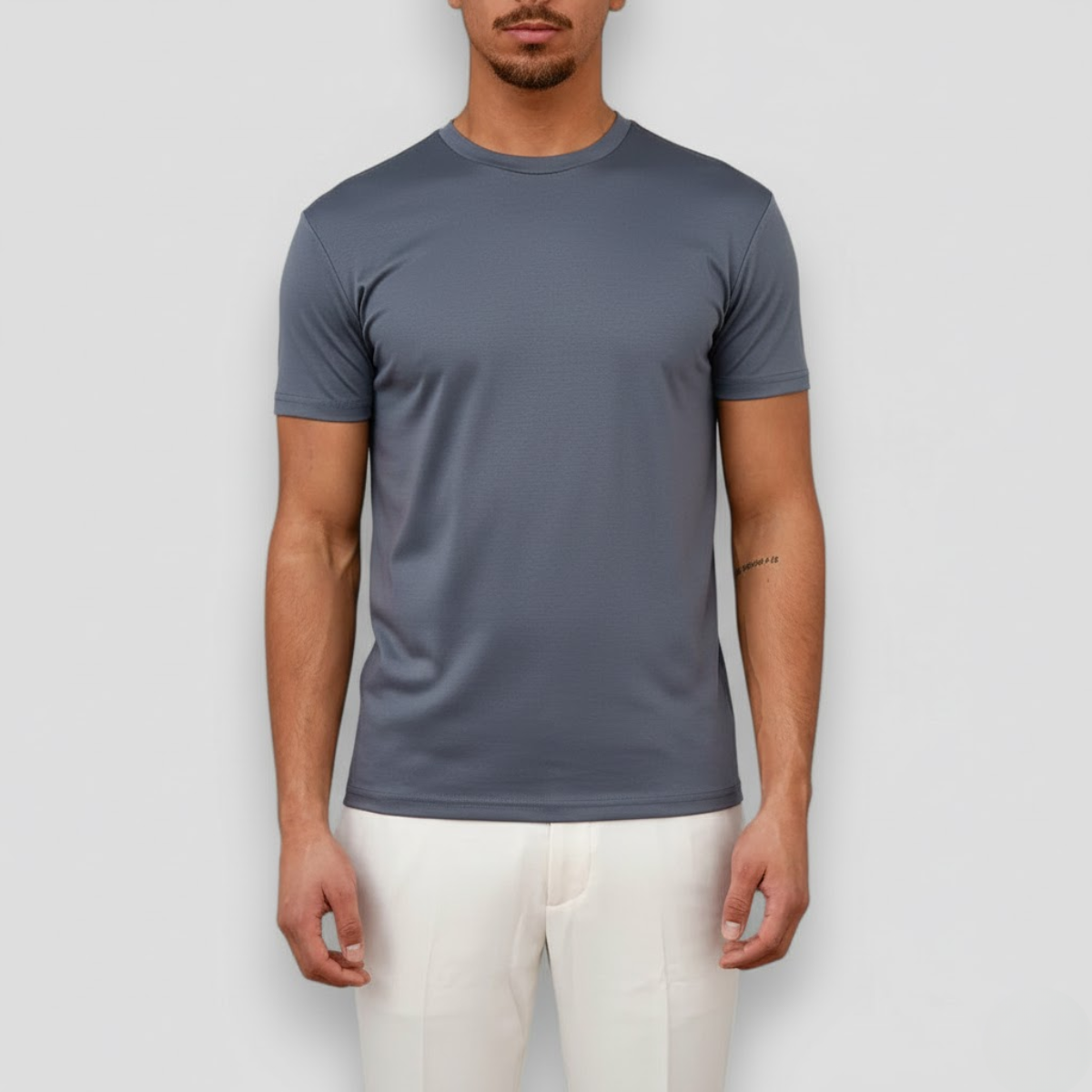 Men's Shiny Blend T-Shirt for Smart Casual Events