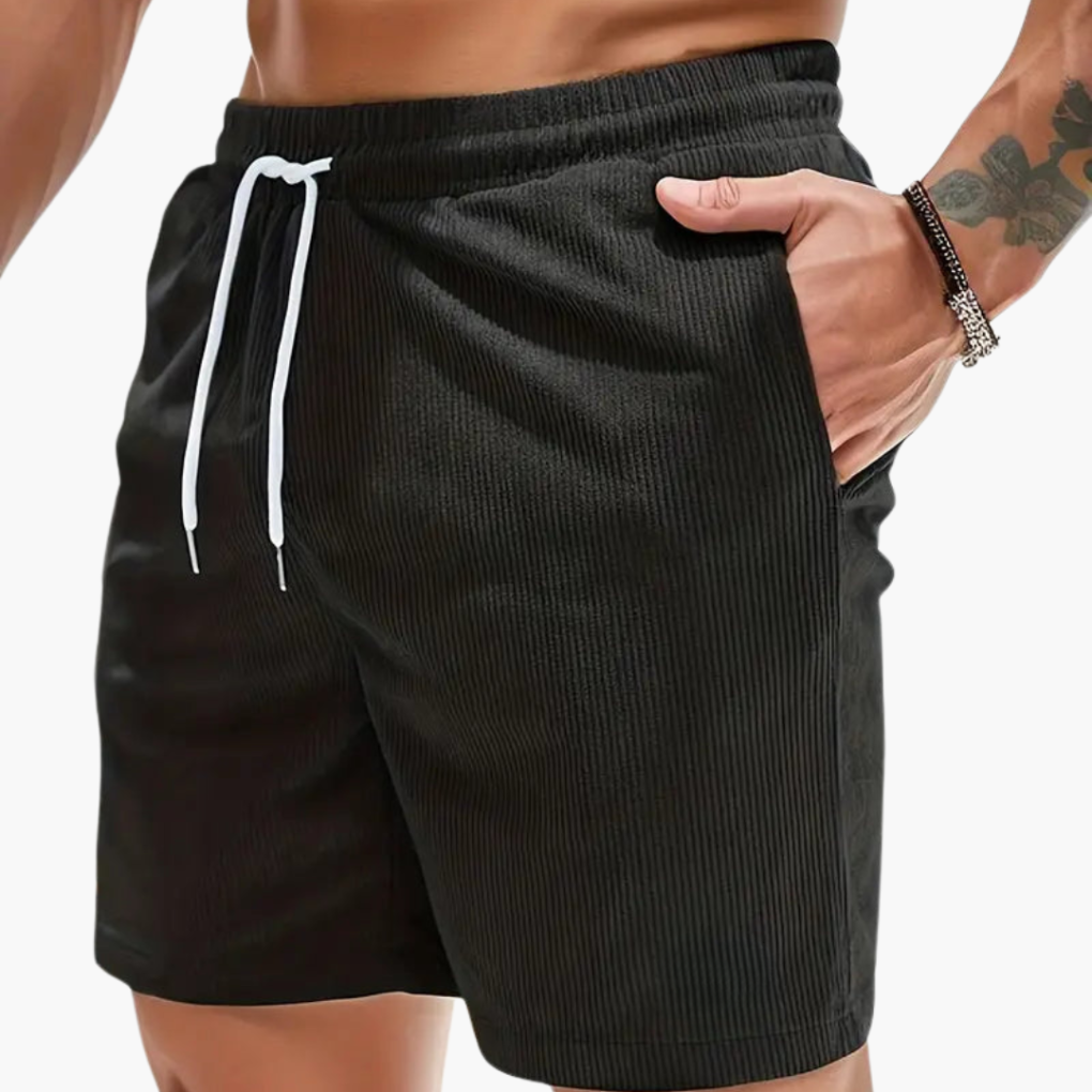 Men's Shorts | Ribbed Texture & Drawstring