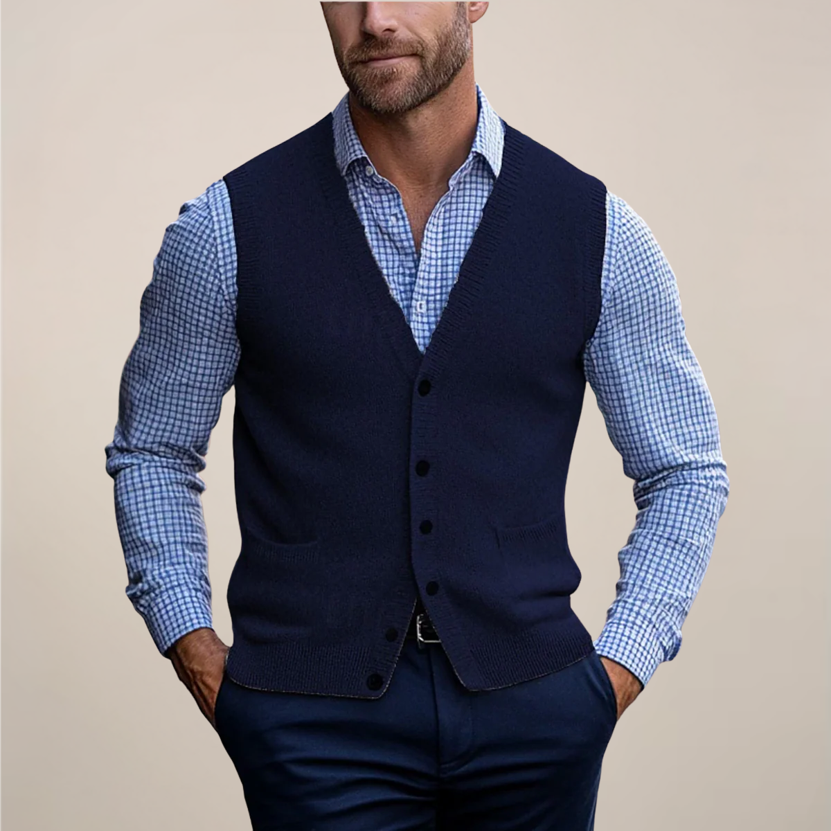 Men’s Sleeveless Knit Sweater for All Occasions