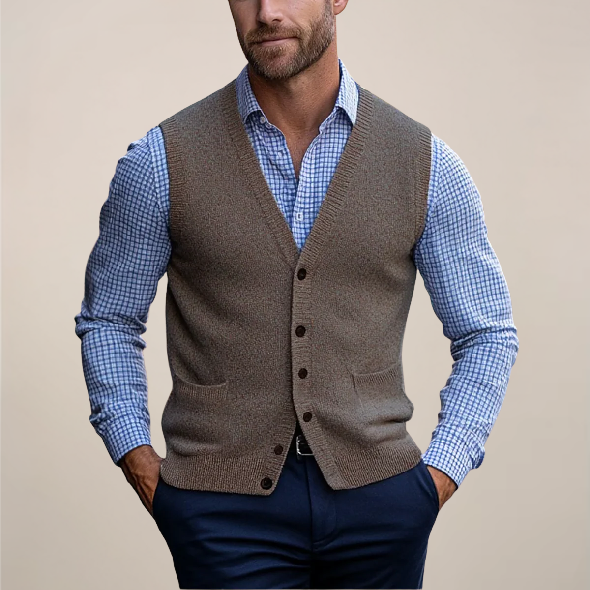 Men’s Sleeveless Knit Sweater for All Occasions