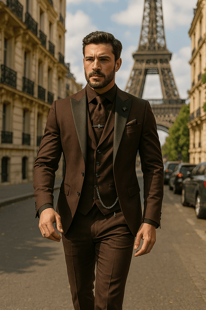 Men’s Slim Fit 3-Piece Suit Set for Formal Occasions