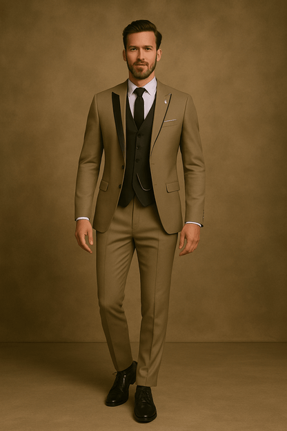 Men’s Slim Fit 3-Piece Suit Set for Formal Occasions