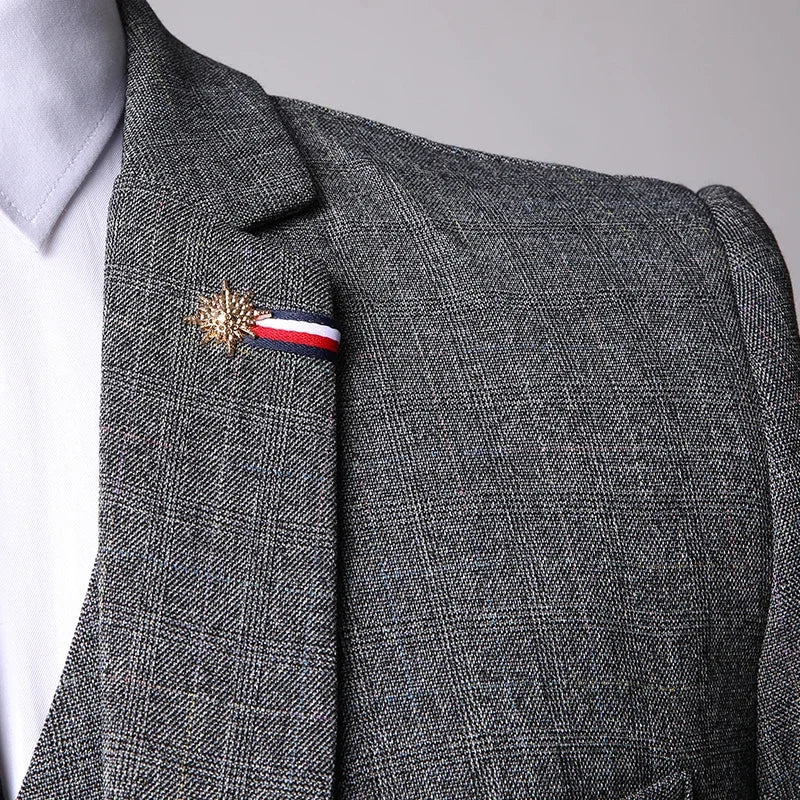 Men's Slim Fit 3-Piece Suit for Weddings and Business