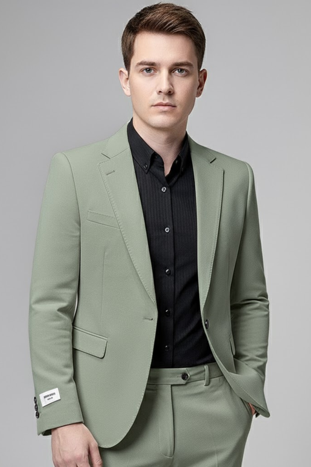 Men’s Slim Fit Business Suit - Contemporary Korean Style for Formal and Casual Events