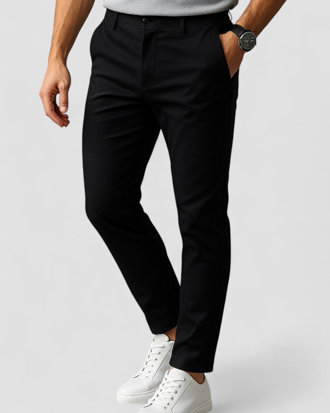 Men's Slim Fit Dress Trousers for Office and Events