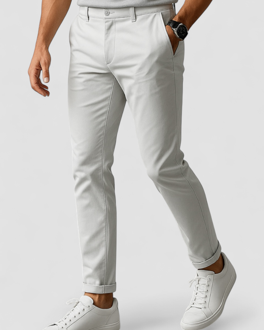 Men's Slim Fit Dress Trousers for Office and Events