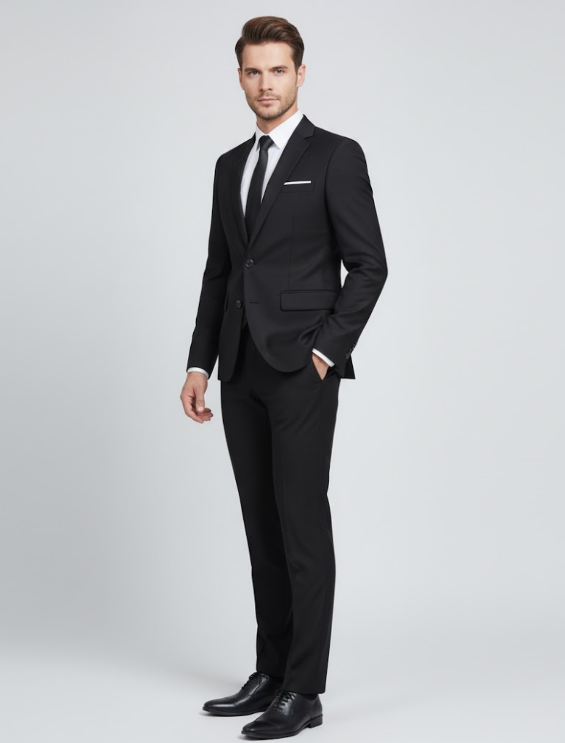 Men's Slim Fit Formal Suit Tailored Business Suit Button