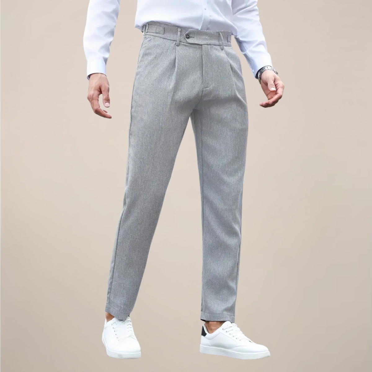 Men’s Slim Fit Pleated Trousers – Stylish Dress Pants for Business & Formal Events