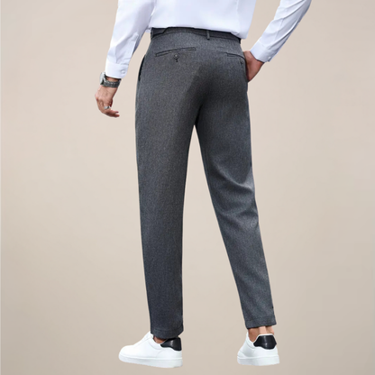 Men’s Slim Fit Pleated Trousers – Stylish Dress Pants for Business & Formal Events