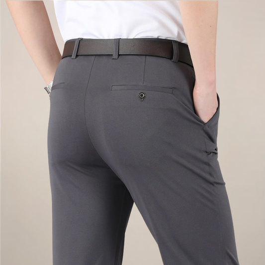 Men's Slim Fit Stretch Waist Dress Pants for Work