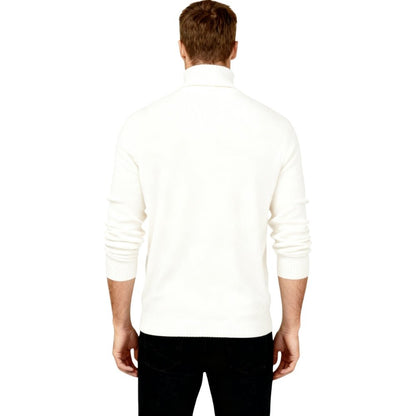 Men's Slim Fit Turtleneck Sweater Ribbed Collar Pullover