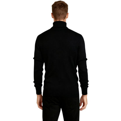 Men's Slim Fit Turtleneck Sweater Ribbed Collar Pullover