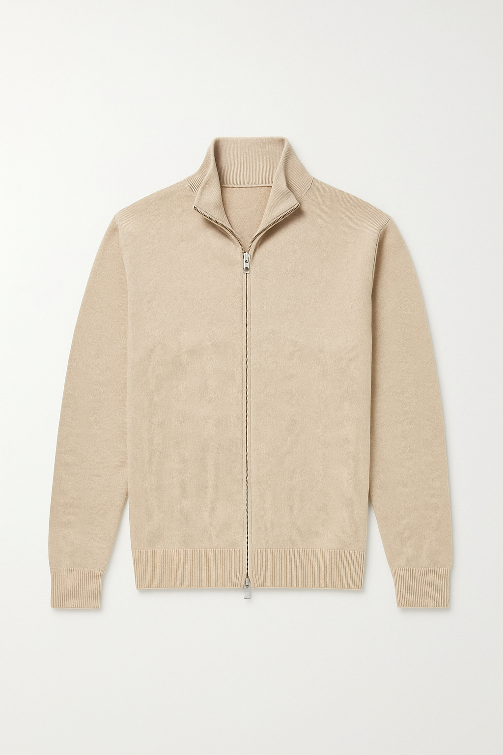 Men's Slim Fit Zip-Up Jacket - Stylish Stand-Up Collar Design
