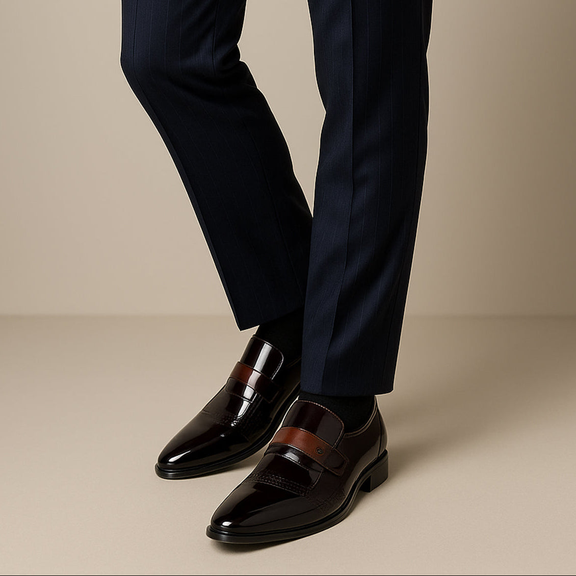 Men's Slip-On Loafers Cushioned Polished Dress Shoes