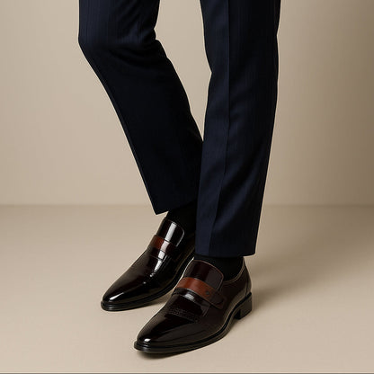 Men's Slip-On Loafers Cushioned Polished Dress Shoes
