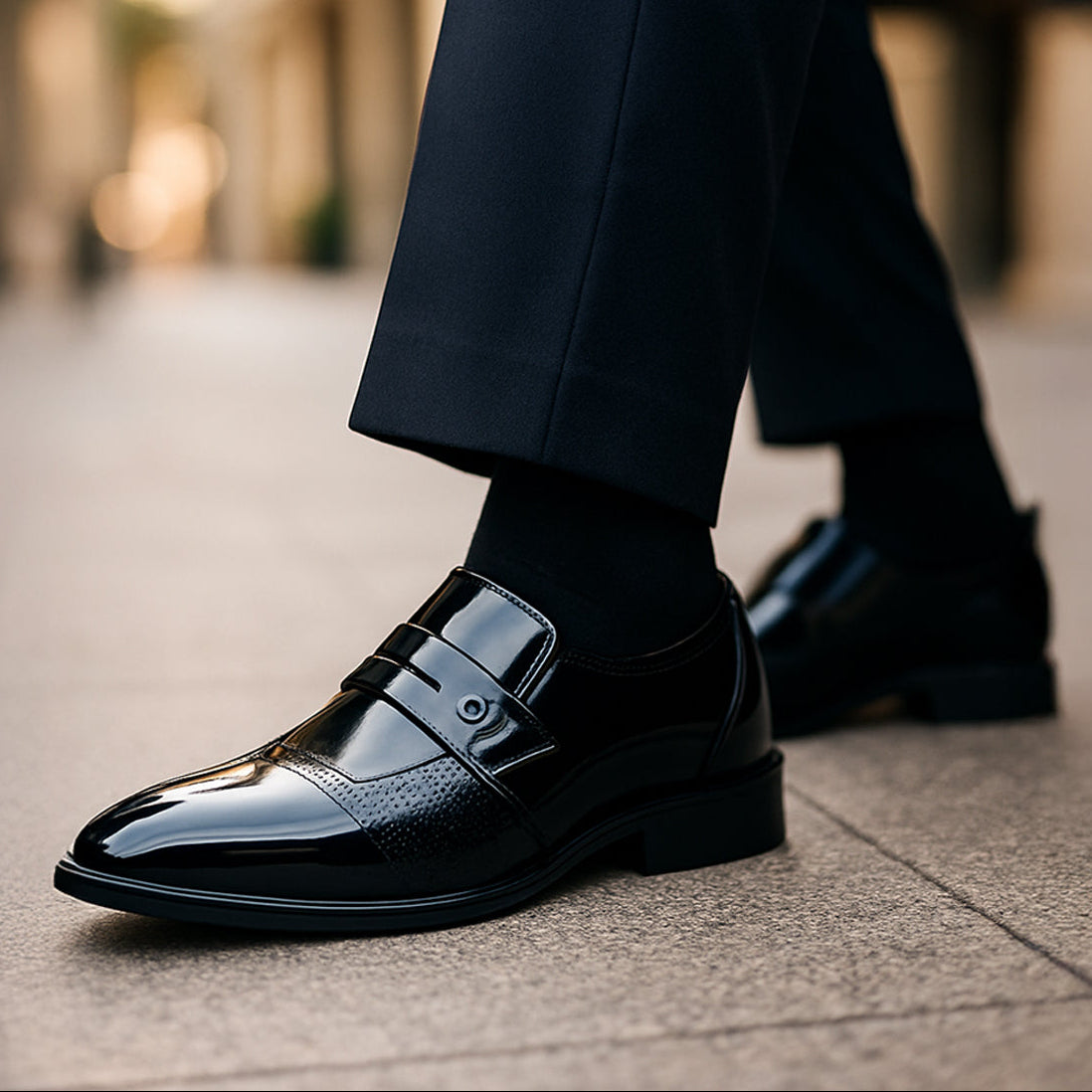 Men's Slip-On Loafers Cushioned Polished Dress Shoes