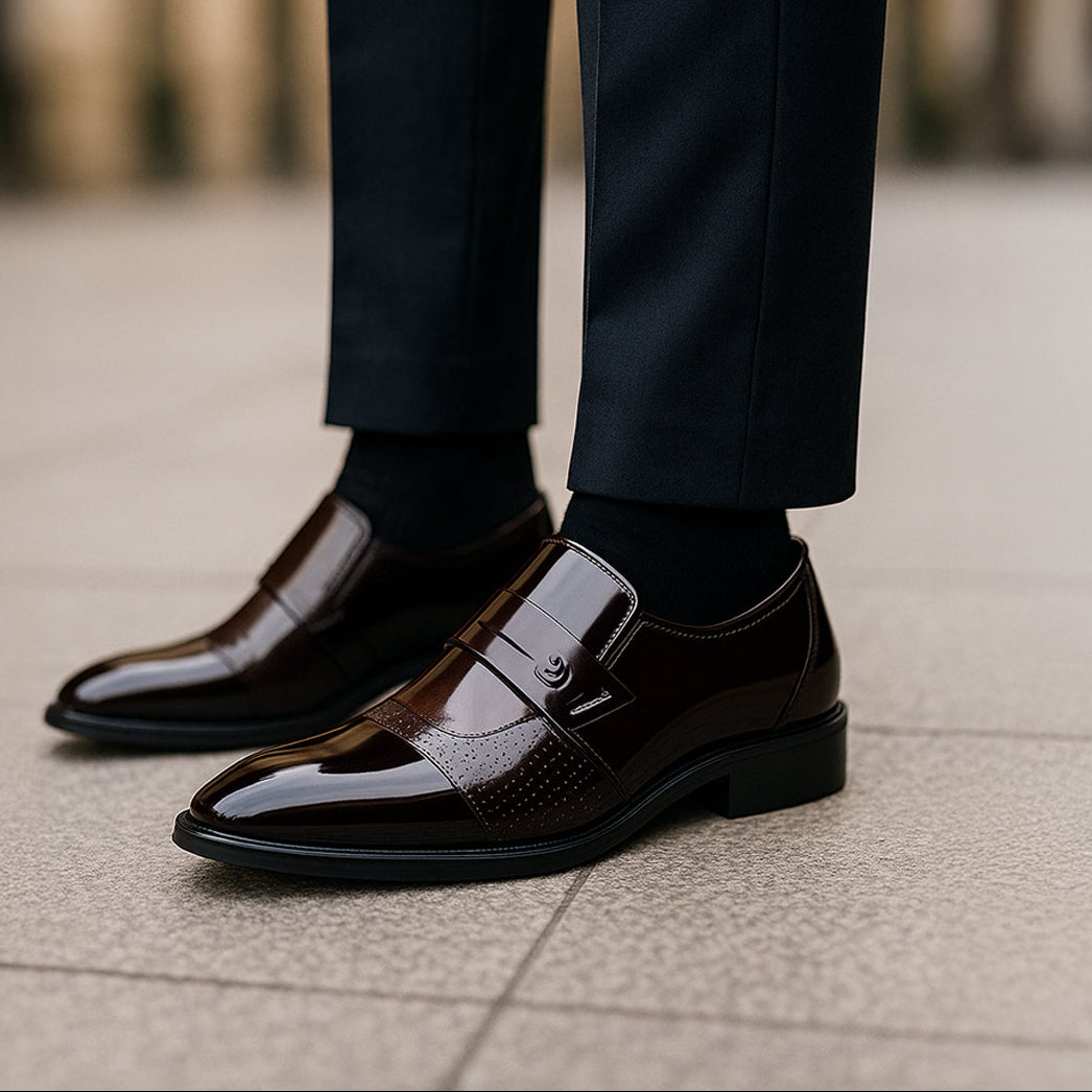 Men's Slip-On Loafers Cushioned Polished Dress Shoes