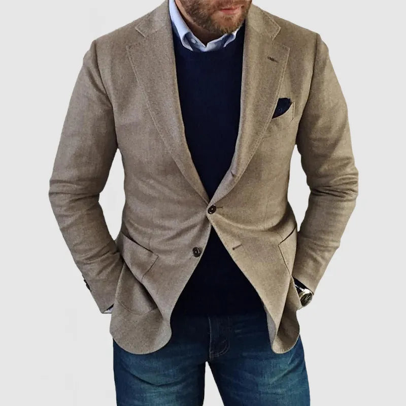 Men's Smart Two-Button Blazer for Events