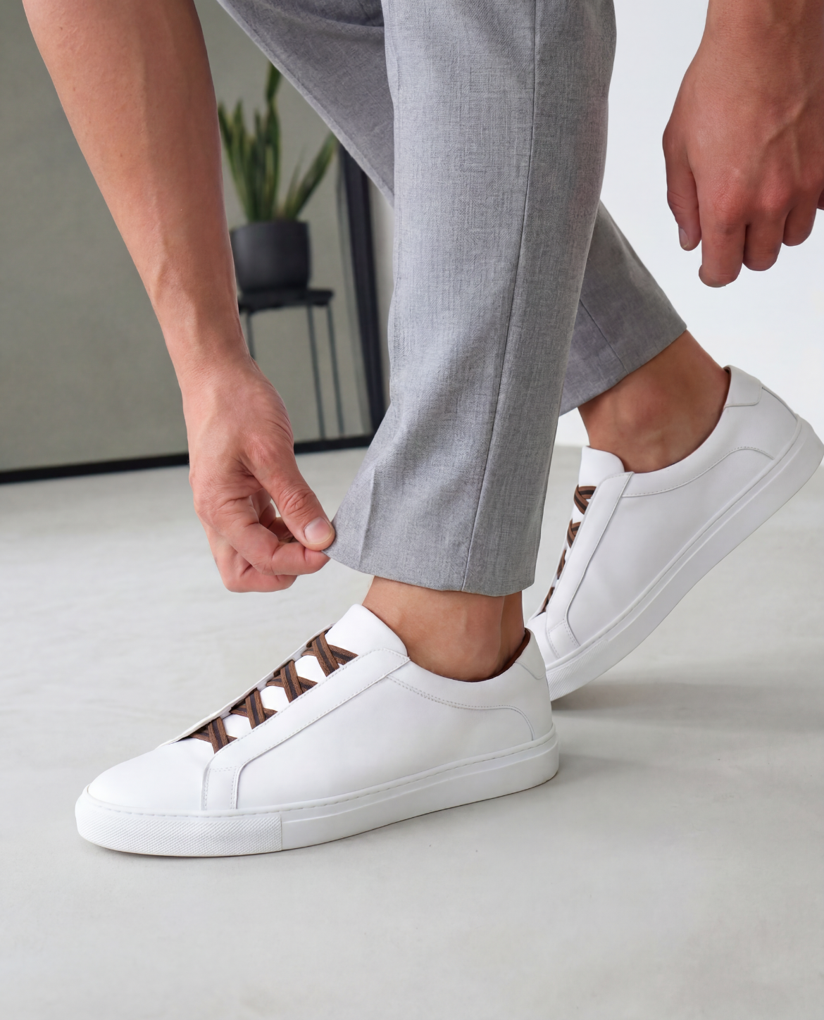 Men's Sneakers | Leather Slip-On Low-Top & Smart Casual Style