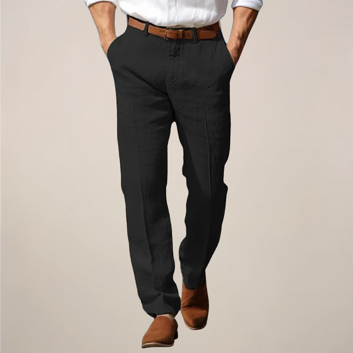 Men’s Straight-Leg Trousers - Ideal for Summer Events