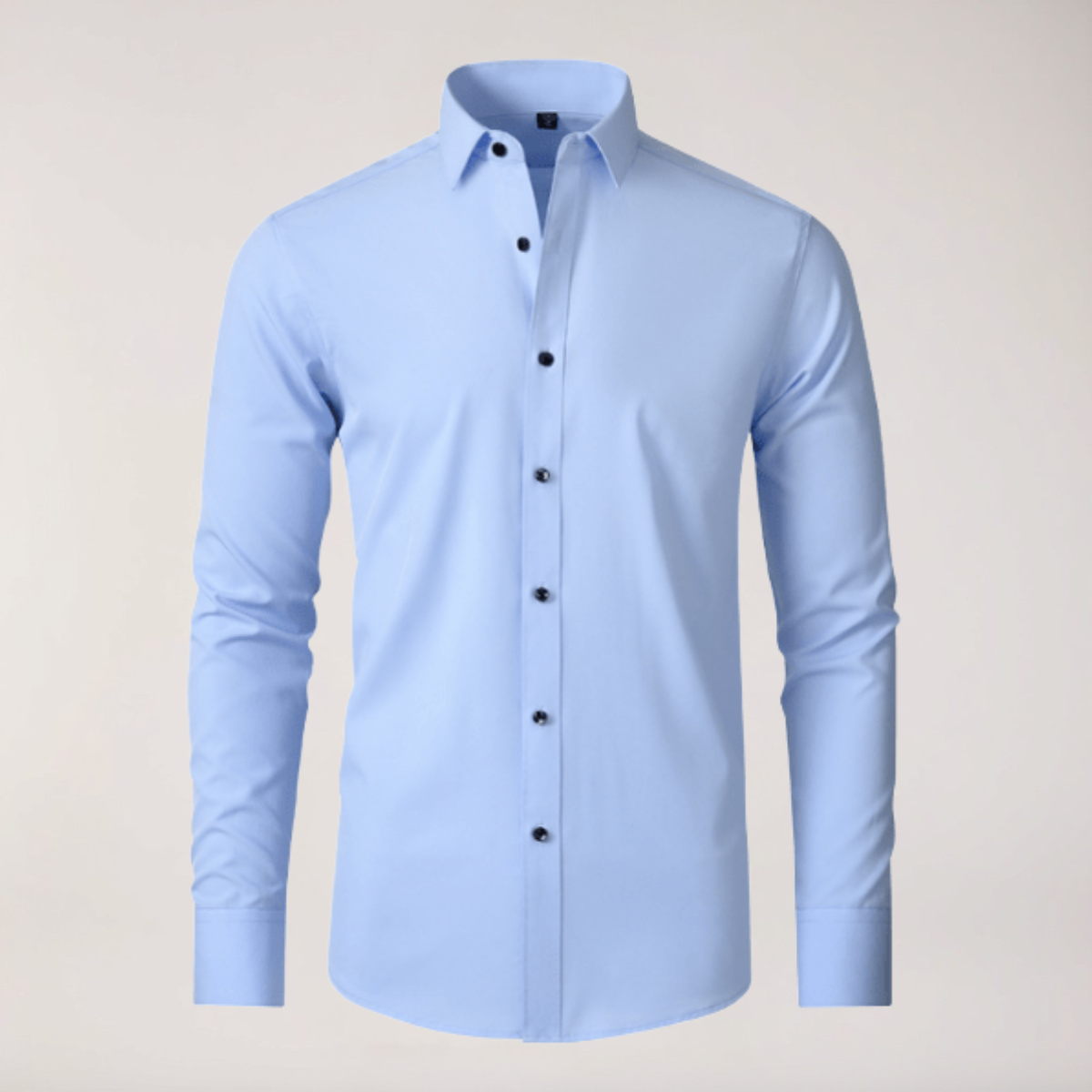 Men's Stretch Button-Up Shirt – Slim Fit Long Sleeve for Work & Social Events