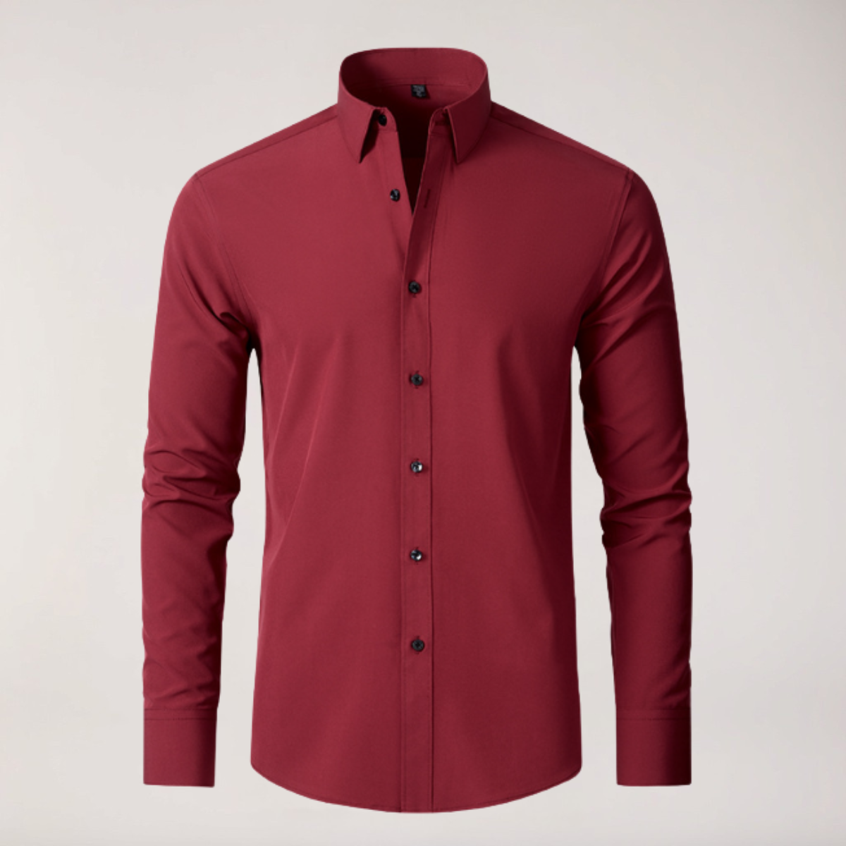 Men's Stretch Button-Up Shirt – Slim Fit Long Sleeve for Work & Social Events