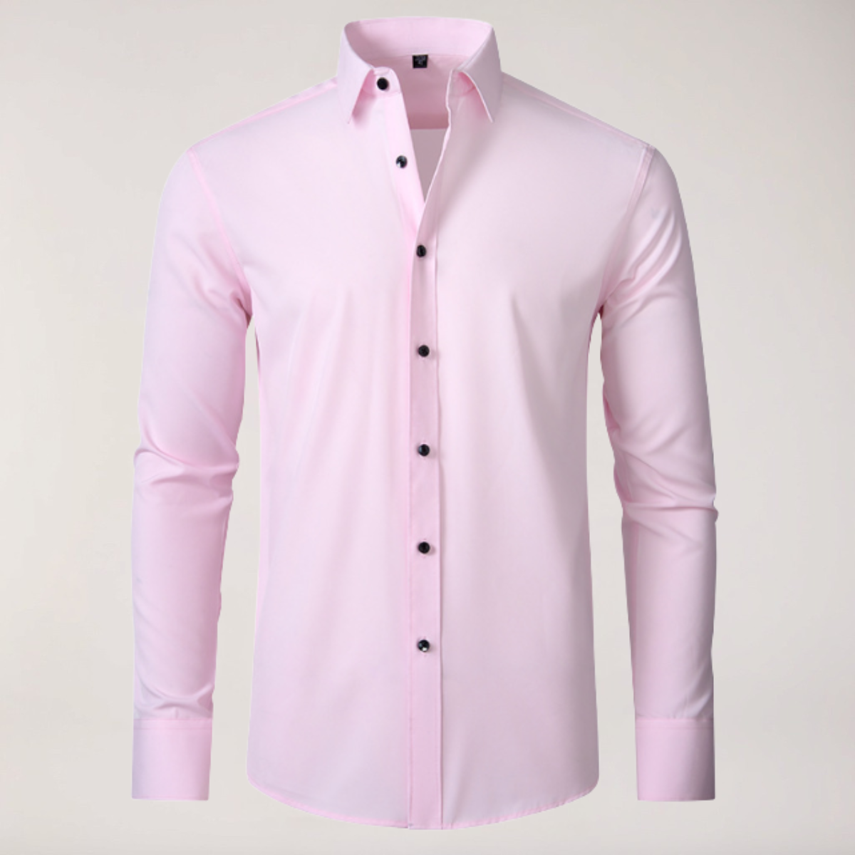 Men's Stretch Button-Up Shirt – Slim Fit Long Sleeve for Work & Social Events