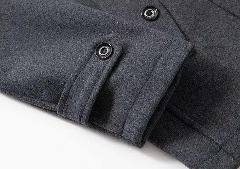 Men's Stylish Layered Long Jacket with Zip-In Insert