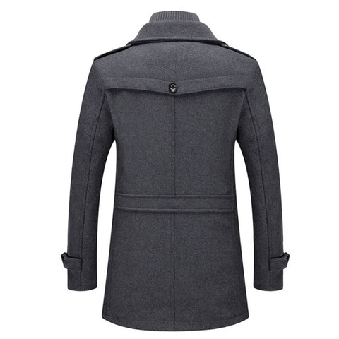 Men's Stylish Layered Long Jacket with Zip-In Insert