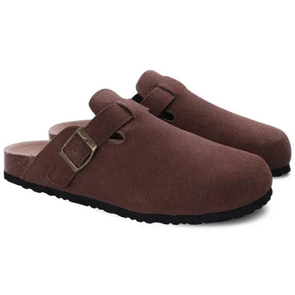 Men's Suede Buckle Clogs – Effortless Style for Any Occasion