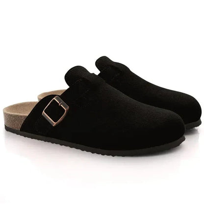 Men's Suede Buckle Clogs – Effortless Style for Any Occasion