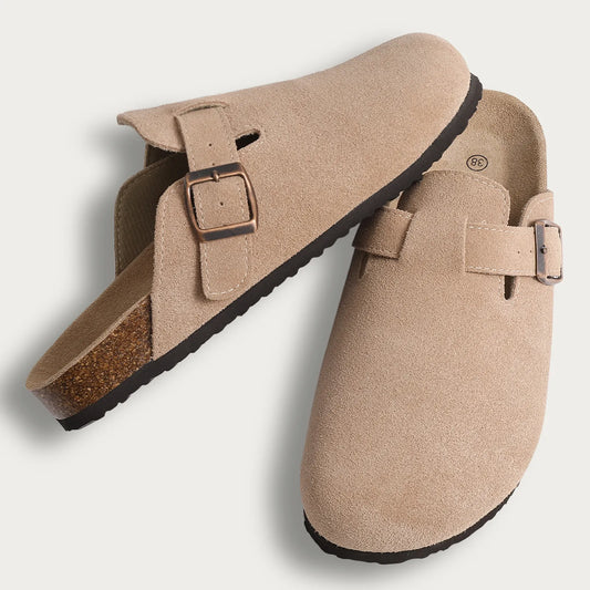 Men's Suede Buckle Clogs – Effortless Style for Any Occasion