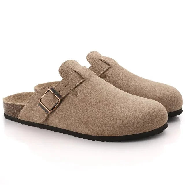 Men's Suede Buckle Clogs – Effortless Style for Any Occasion