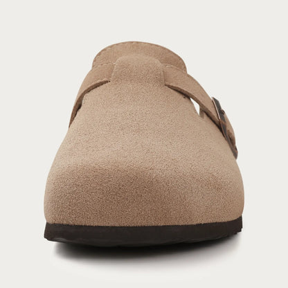 Men's Suede Buckle Clogs – Effortless Style for Any Occasion
