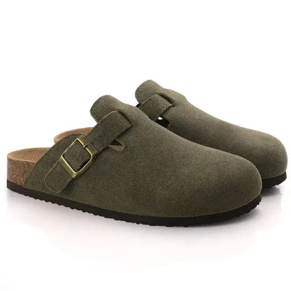 Men's Suede Buckle Clogs – Effortless Style for Any Occasion