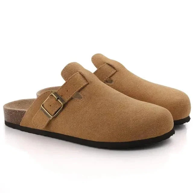 Men's Suede Buckle Clogs – Effortless Style for Any Occasion