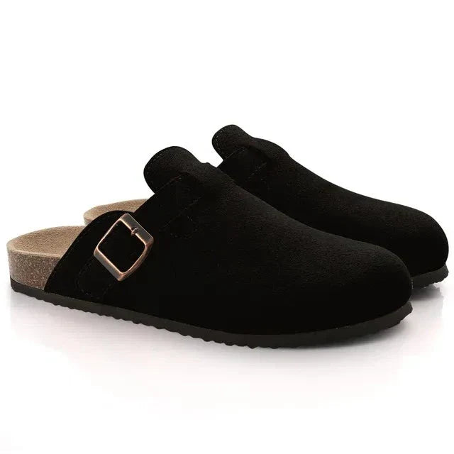 Men's Suede Buckle Clogs – Effortless Style for Any Occasion