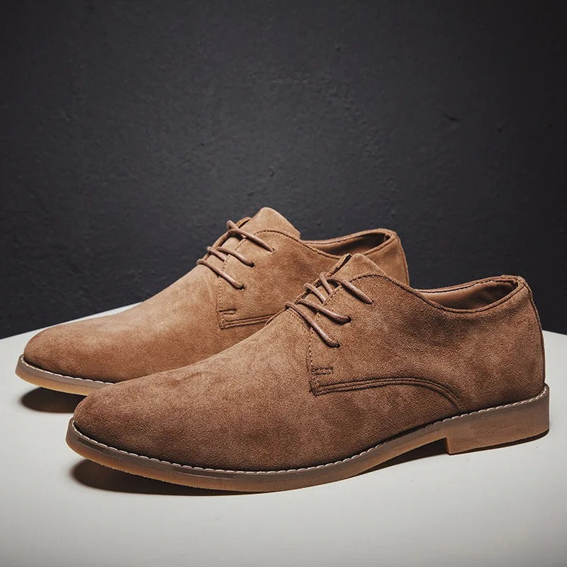 Men’s Suede Lace-Up Dress Shoes for Weddings and Formal Events