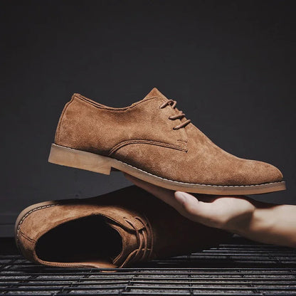 Men’s Suede Lace-Up Dress Shoes for Weddings and Formal Events