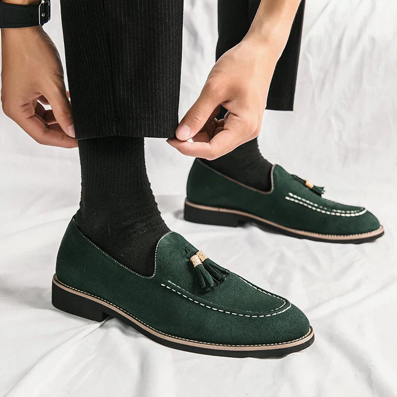 Men's Suede Tassel Moccasins for Smart Events