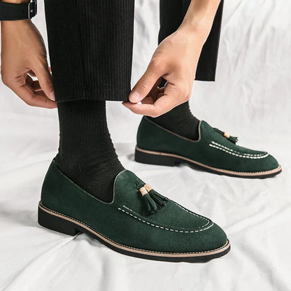 Men's Suede Tassel Moccasins for Smart Events
