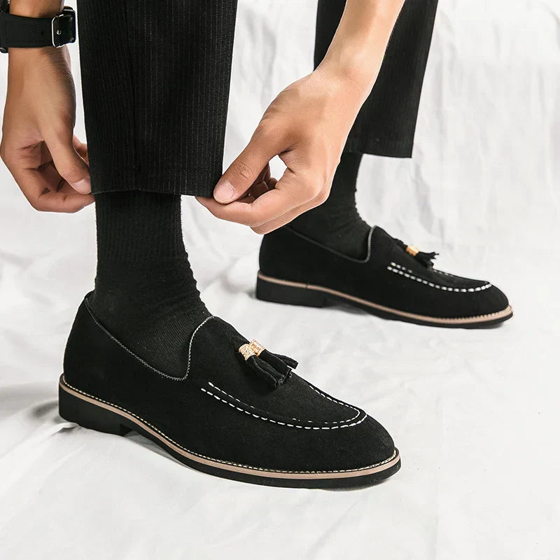 Men's Suede Tassel Moccasins for Smart Events