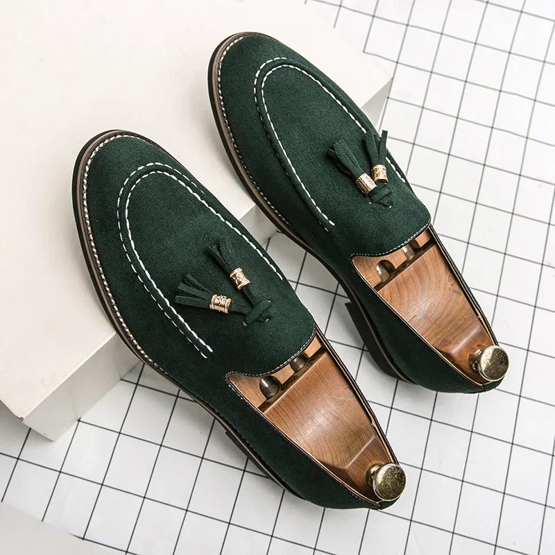 Men's Suede Tassel Moccasins for Smart Events