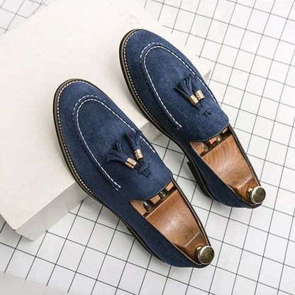 Men's Suede Tassel Moccasins for Smart Events