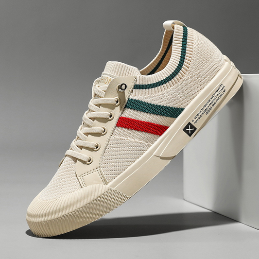 Men's Summer Shoes | Retro Stripe Knit & Lightweight Casual Trainers