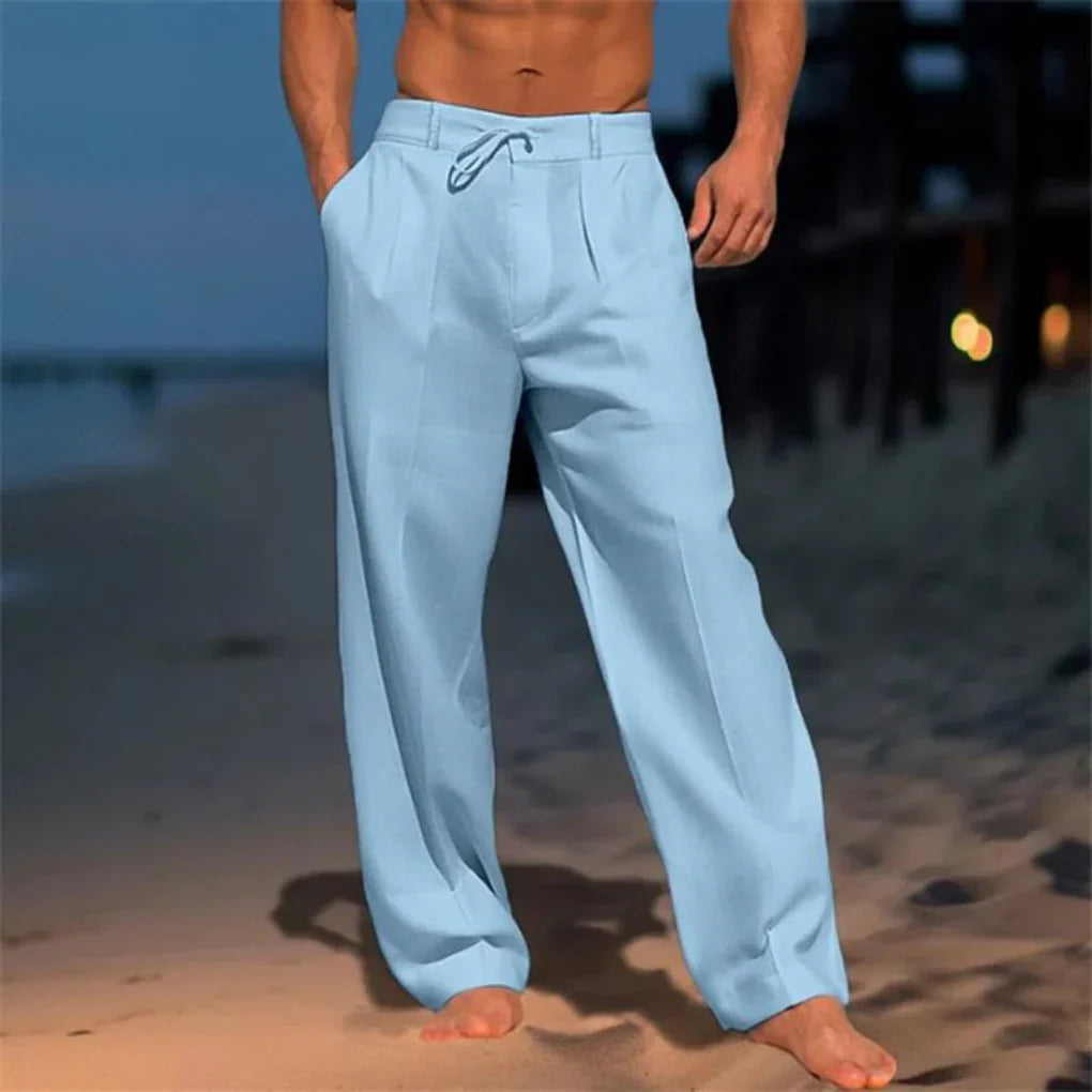 Men's Summer Trousers | Tailored Straight-Leg & Smart Casual Elegance
