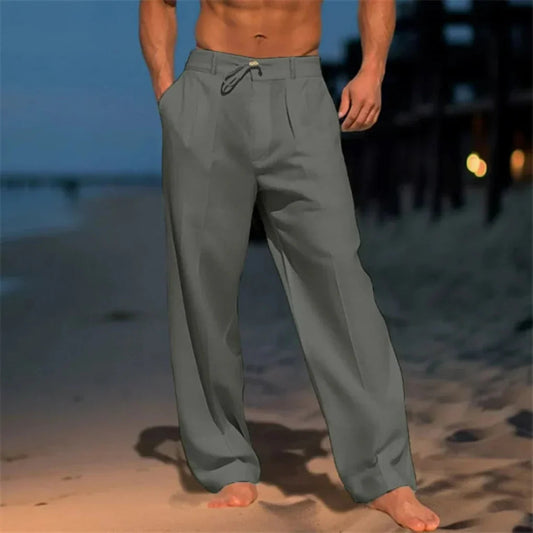 Men's Summer Trousers | Tailored Straight-Leg & Smart Casual Elegance