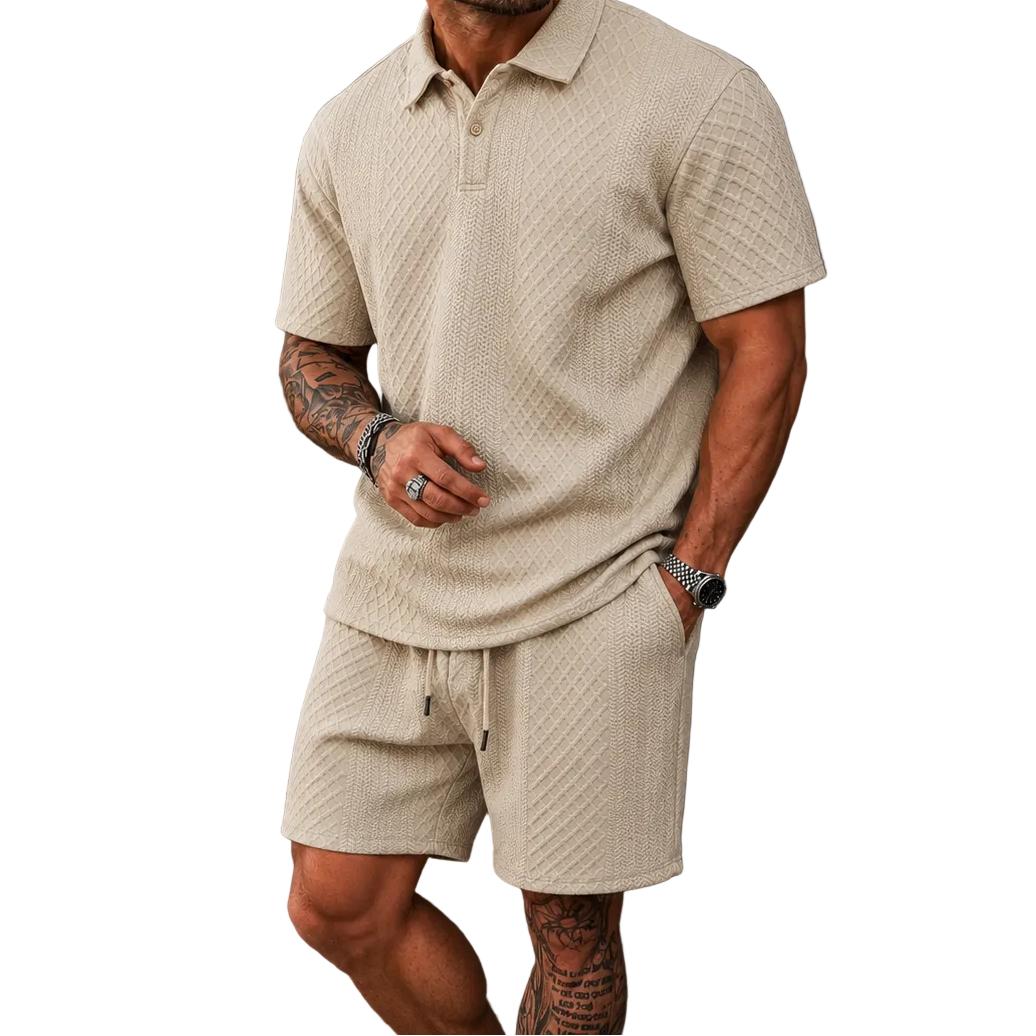 Men's Summer Two Piece Set | Coordinated Polo & Shorts